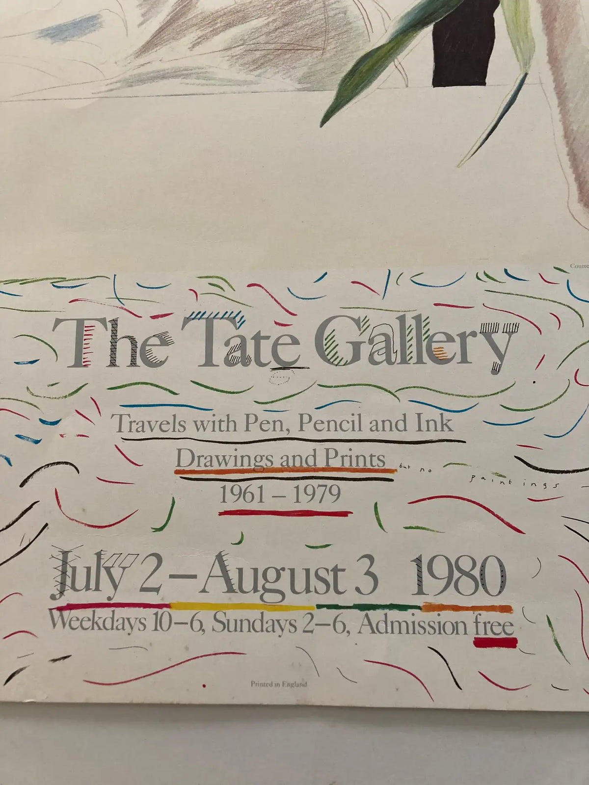 David Hockney 'The Tate Gallery - Celia in a Black Dress' Exhibition Print