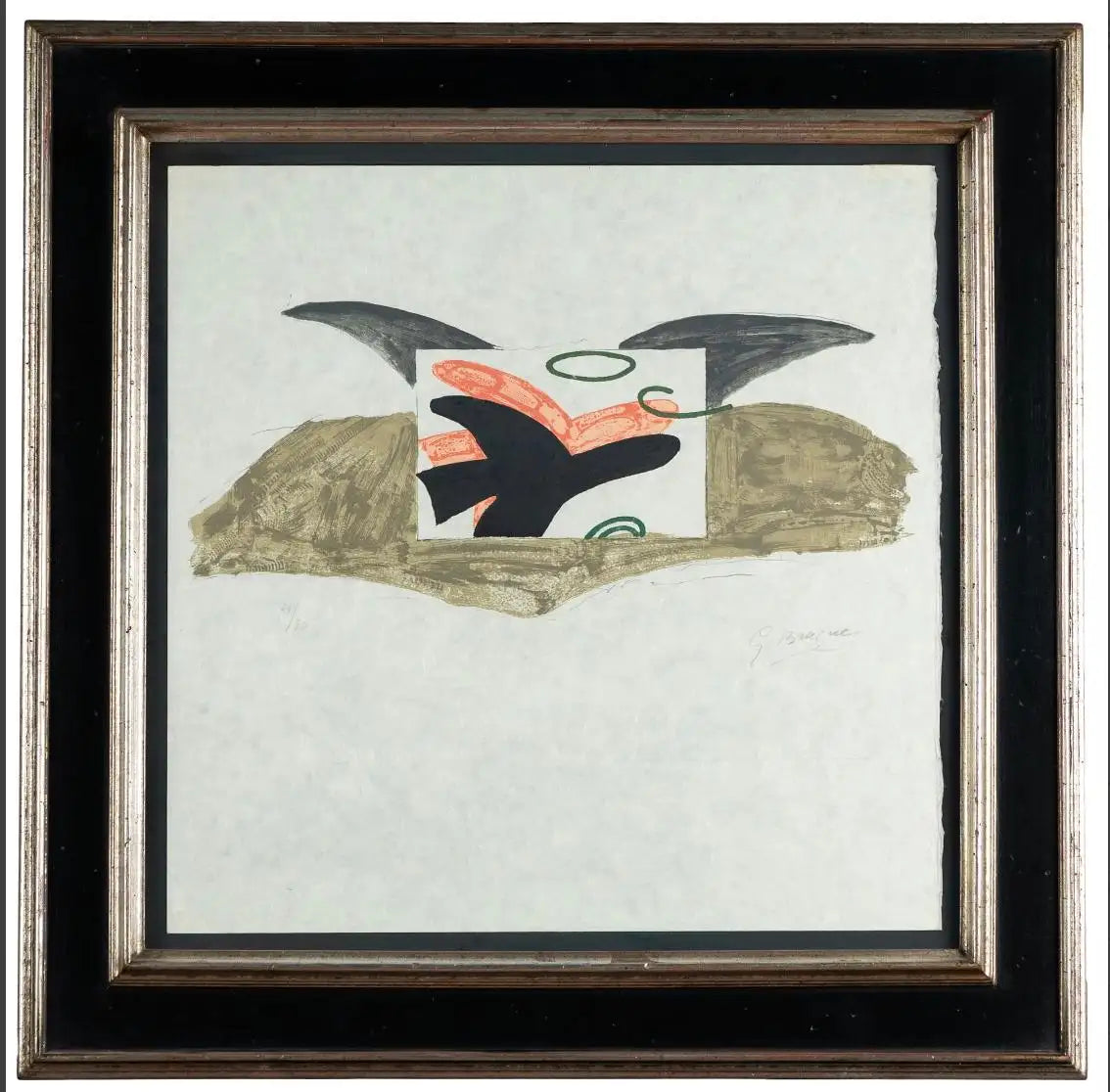 Georges Braque Original Signed Print 'Affiche pour l'Exposition Georges Braque René Char' 1963