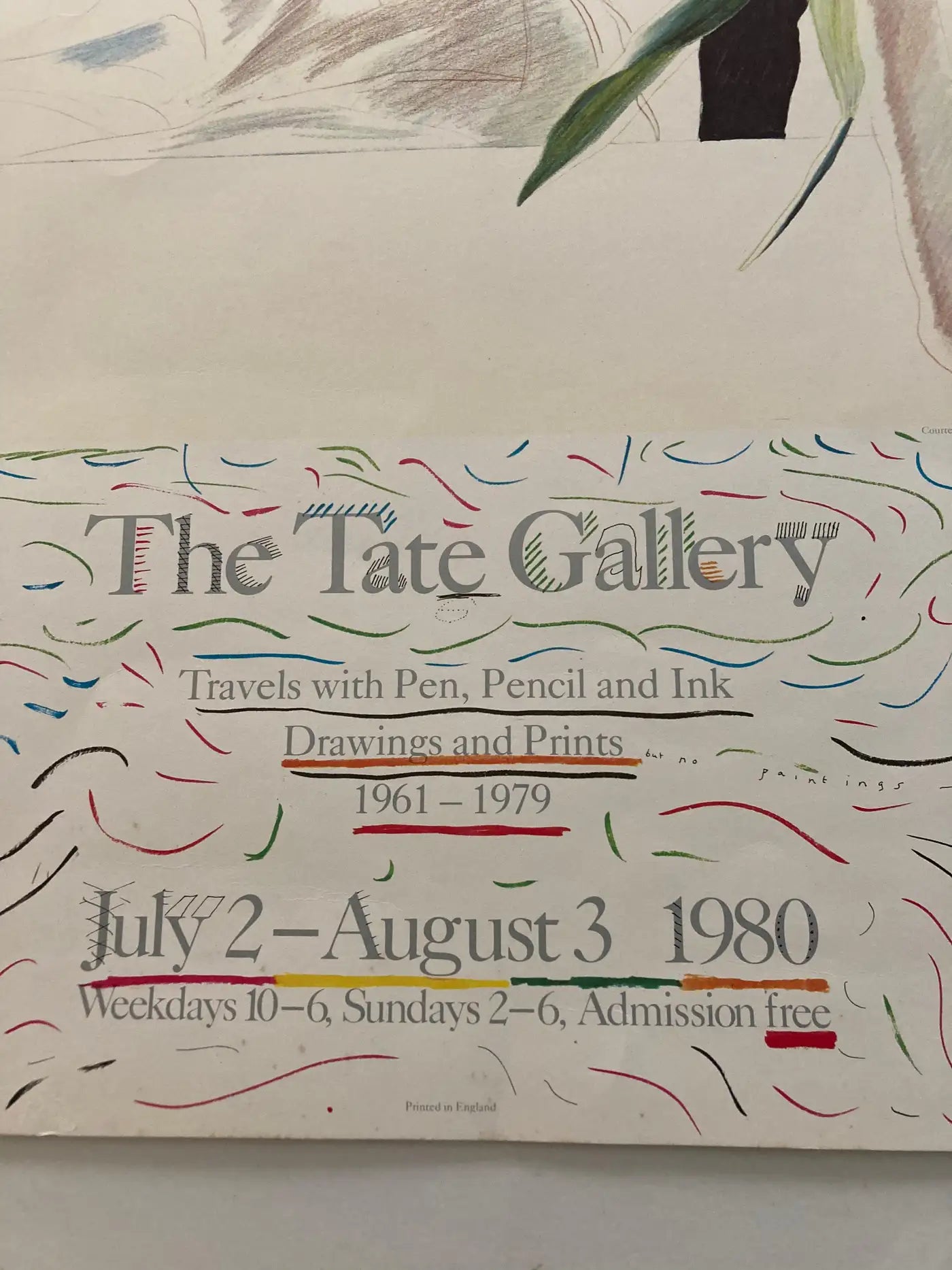 David Hockney 'The Tate Gallery - Celia in a Black Dress' Exhibition Print