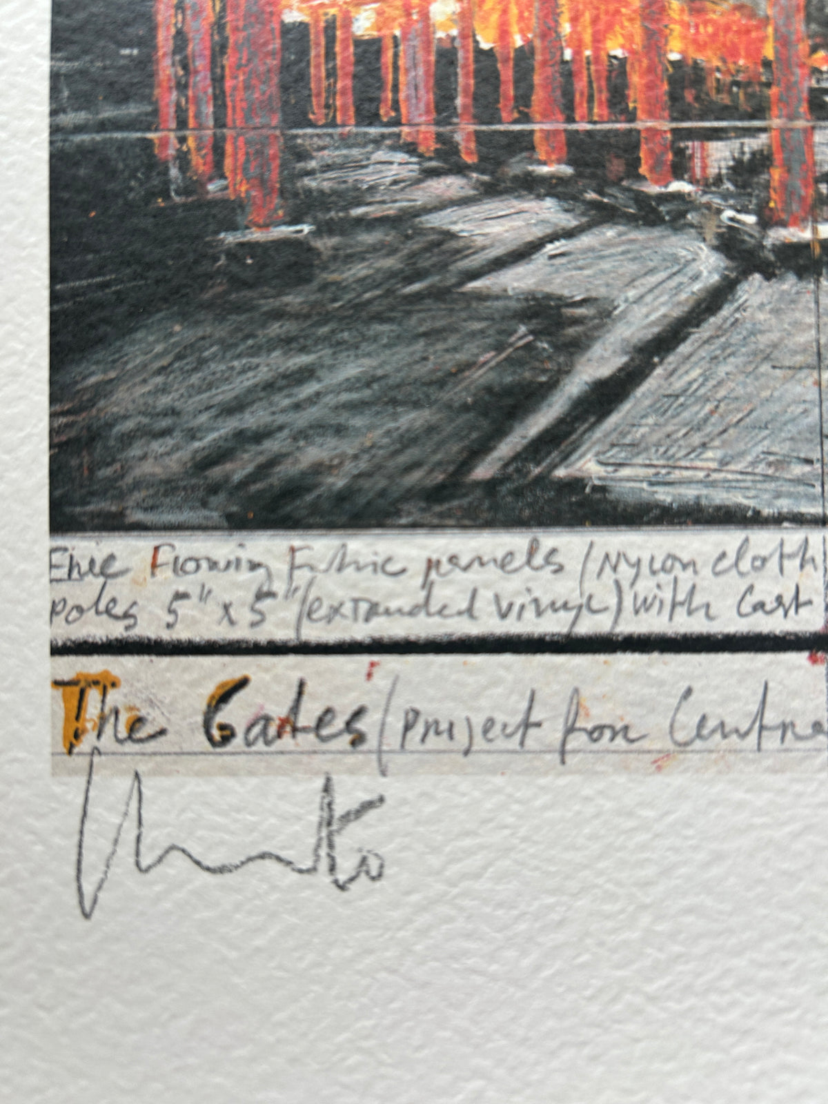 Christo and Jeanne-Claude, The Gates, NYC Signed Print