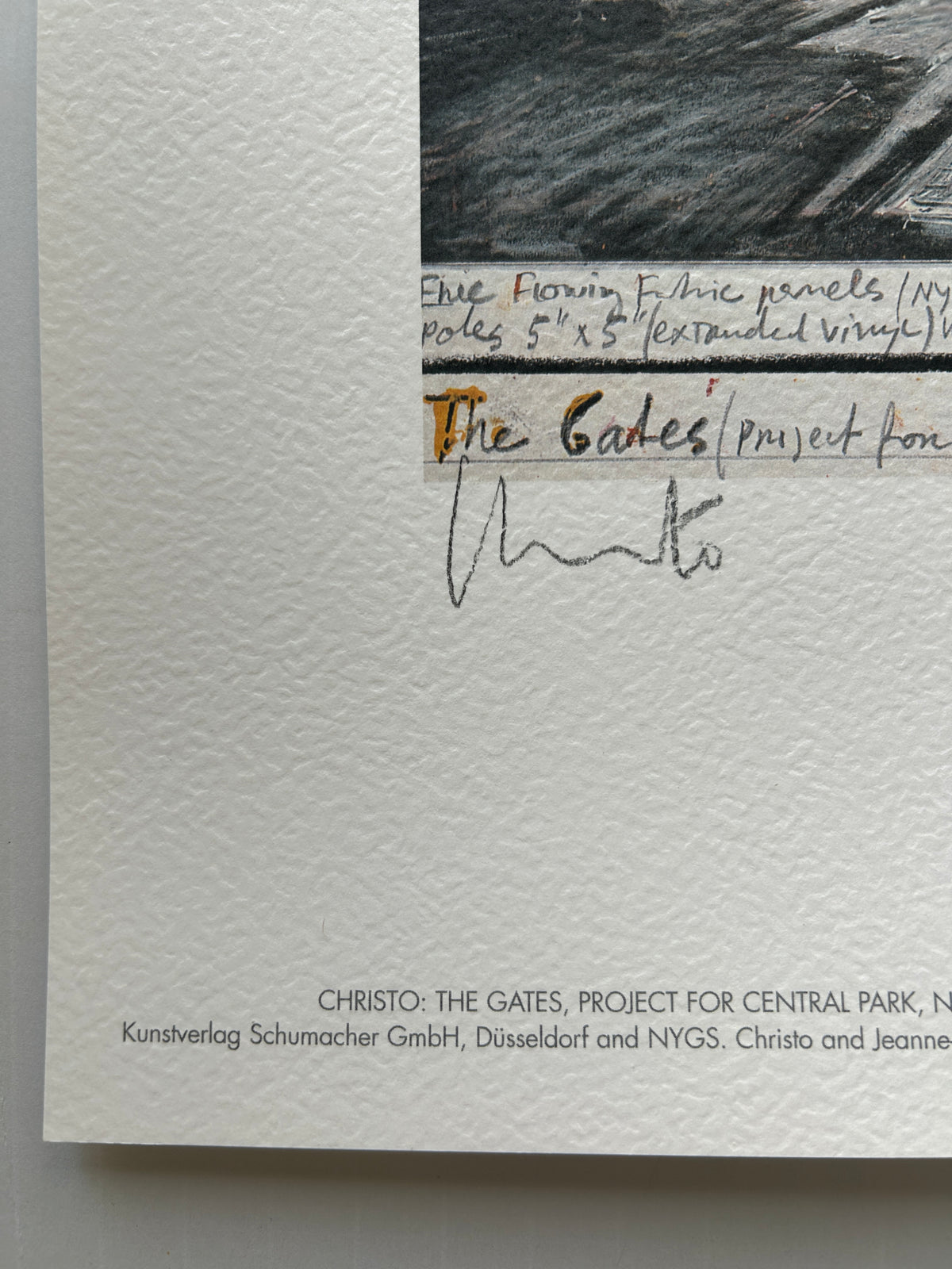 Christo and Jeanne-Claude, The Gates, NYC Signed Print