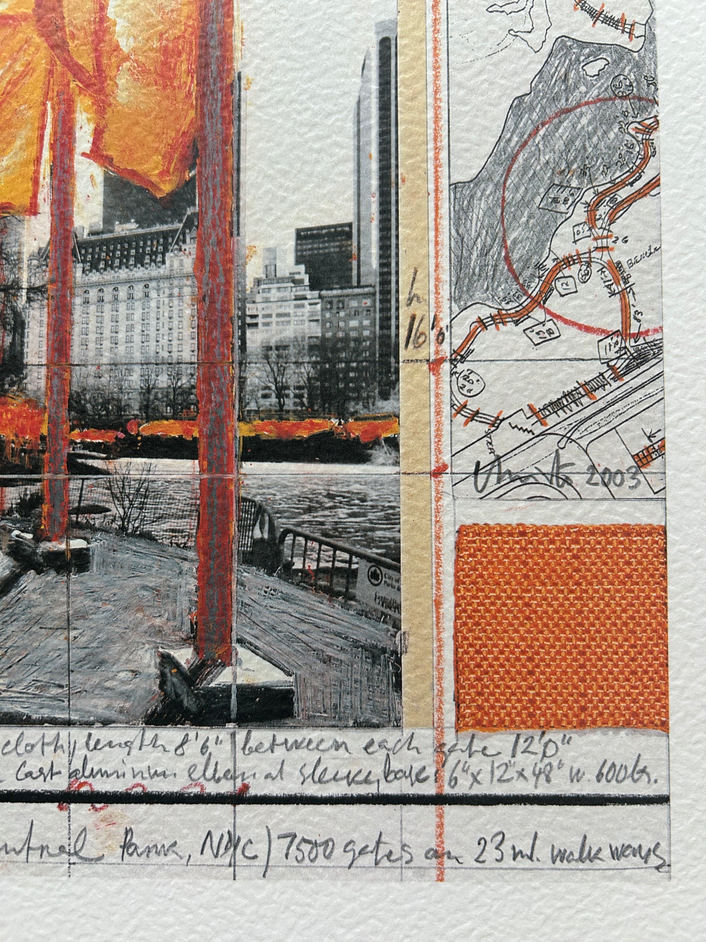 Christo and Jeanne-Claude, The Gates, NYC Signed Print
