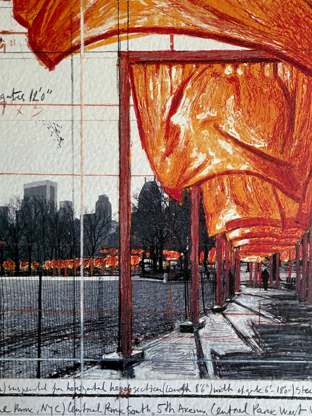 Christo and Jeanne-Claude, The Gates, NYC Signed Print