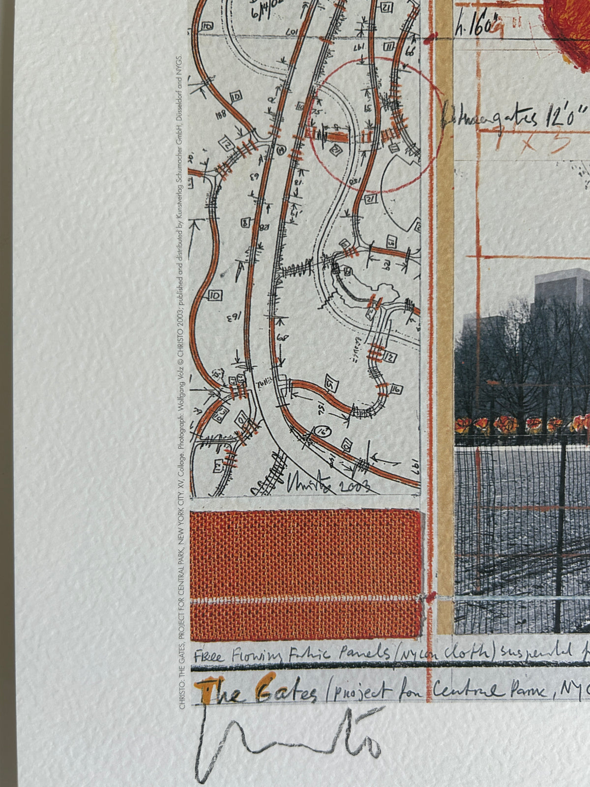 Christo and Jeanne-Claude, The Gates, NYC Signed Print