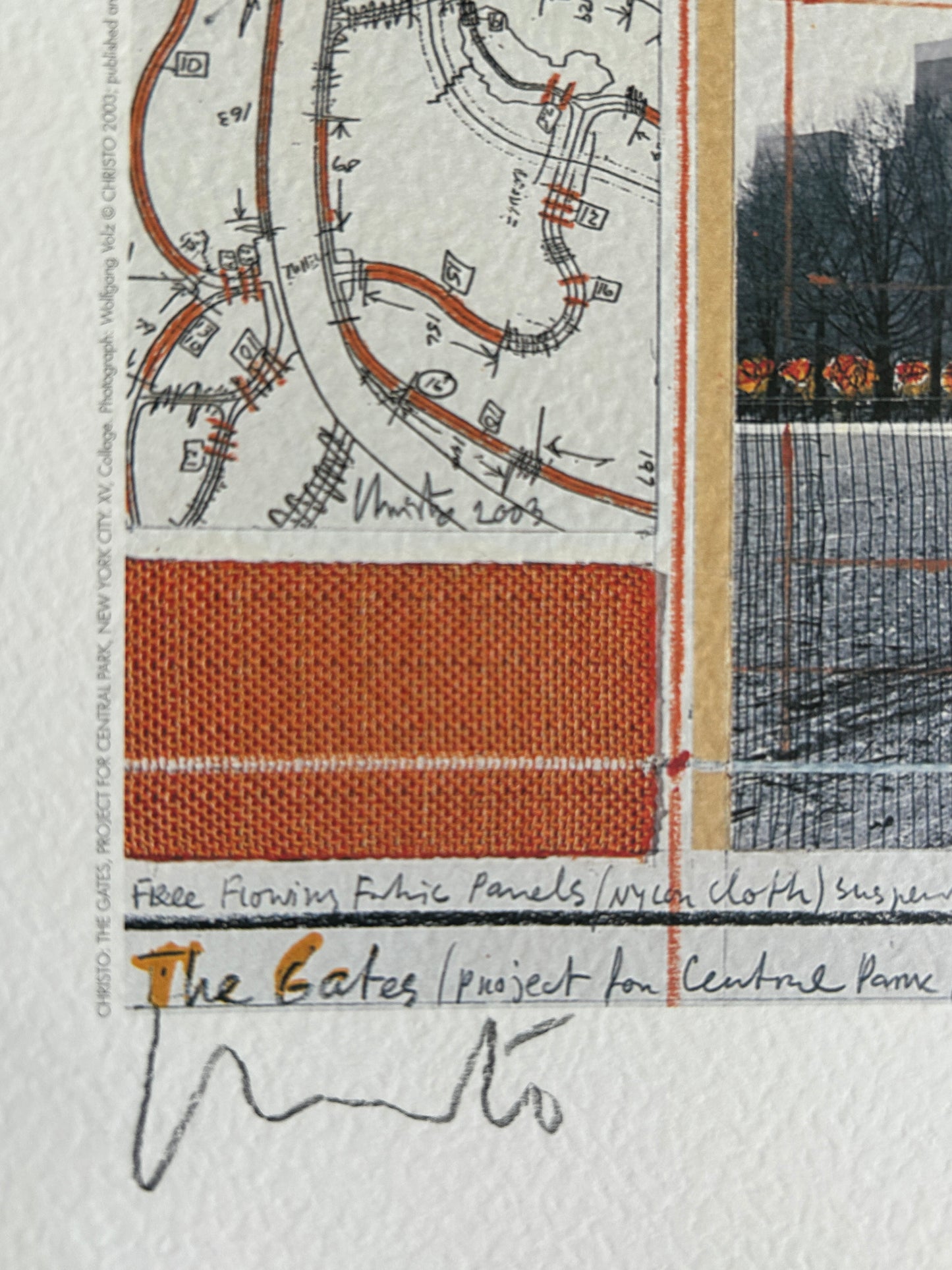 Christo and Jeanne-Claude, The Gates, NYC Signed Print