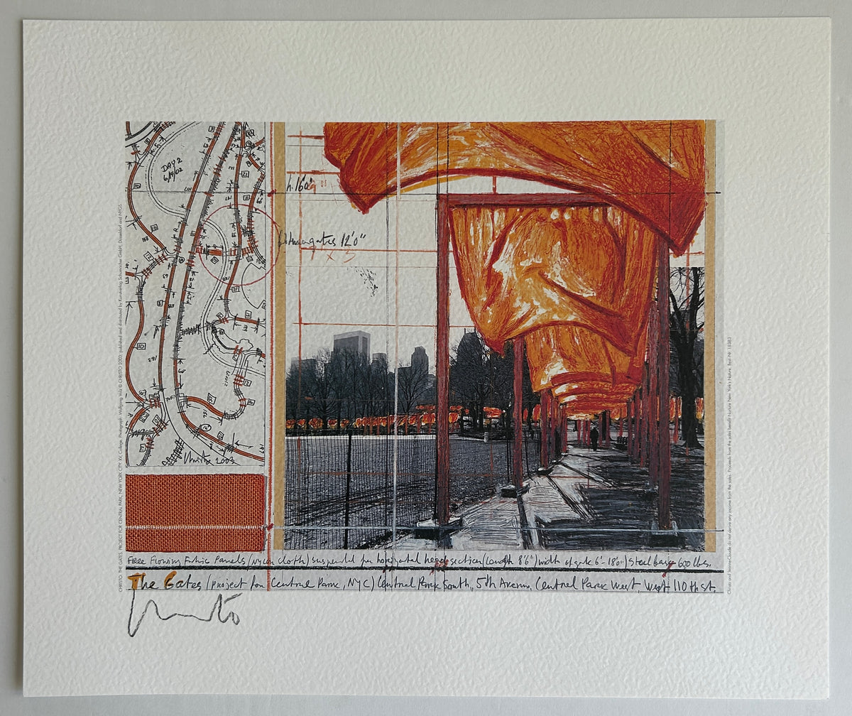 Christo and Jeanne-Claude, The Gates, NYC Signed Print