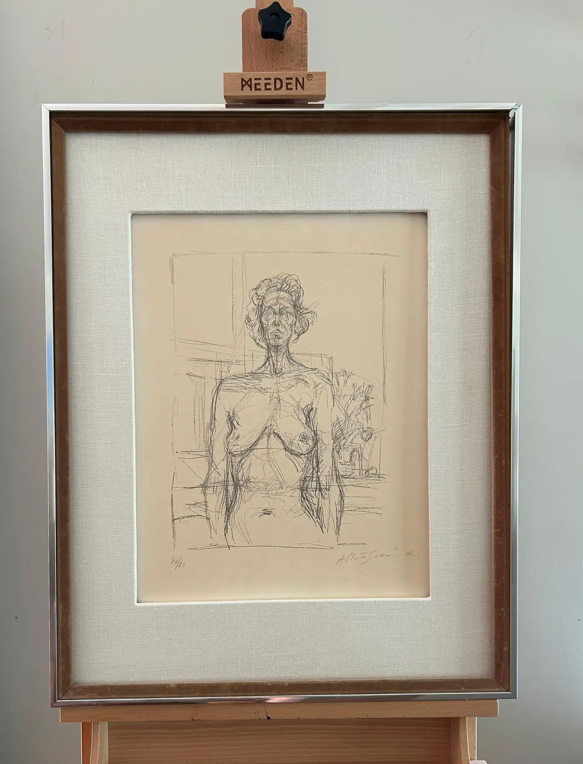 Giacometti 'Nu Aux Fleurs' (Nude With Flowers) Limited Edition, Signed Print