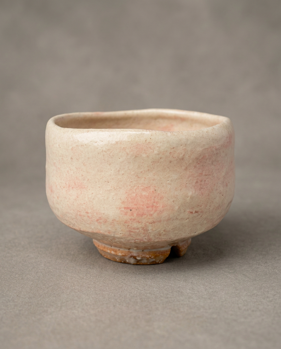 A Japanese Antique Signed Hagi Ware Chawan or Matcha Tea Ceremony Bowl