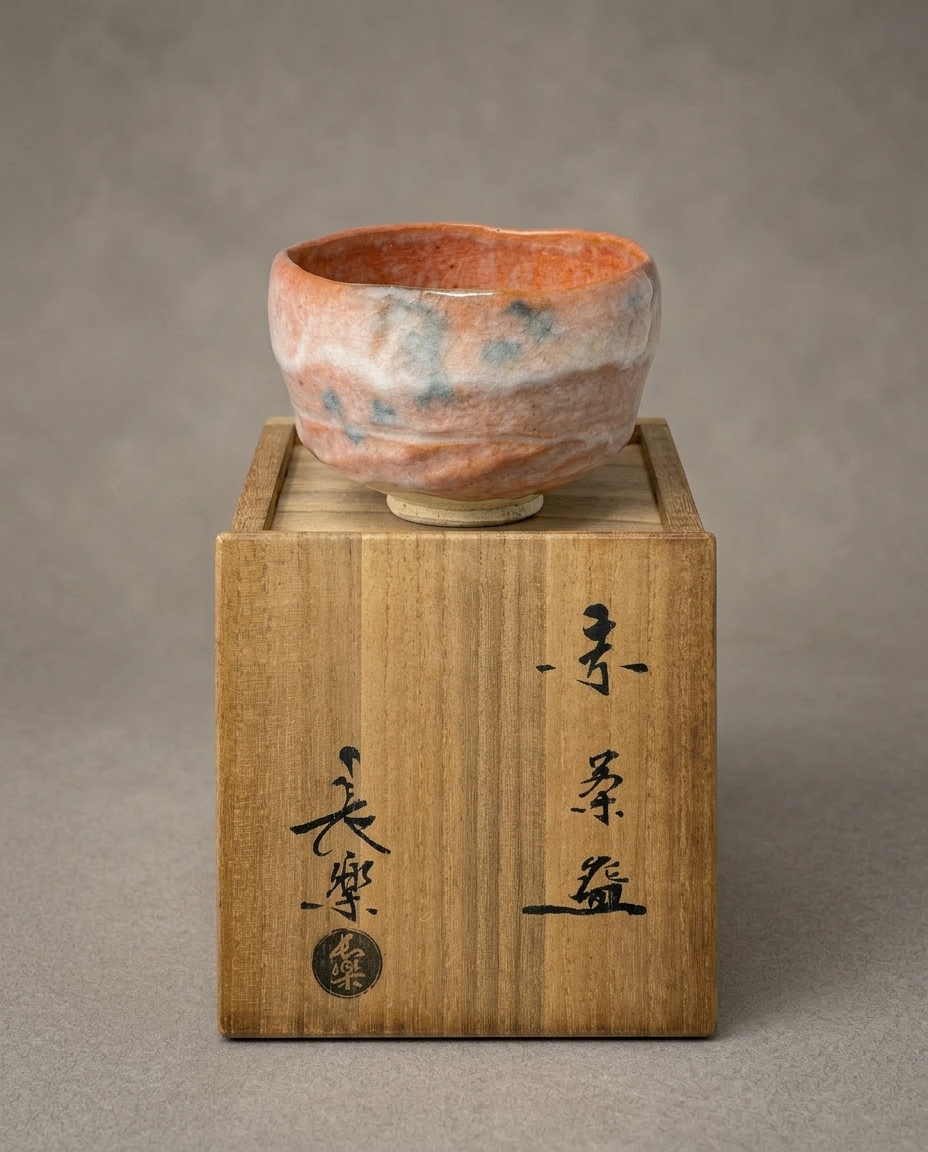 An Antique Japanese Aka Raku Chawan Matcha Tea Ceremony Bowl