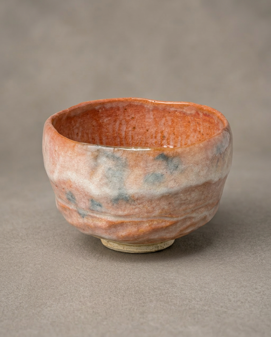 An Antique Japanese Aka Raku Chawan Matcha Tea Ceremony Bowl