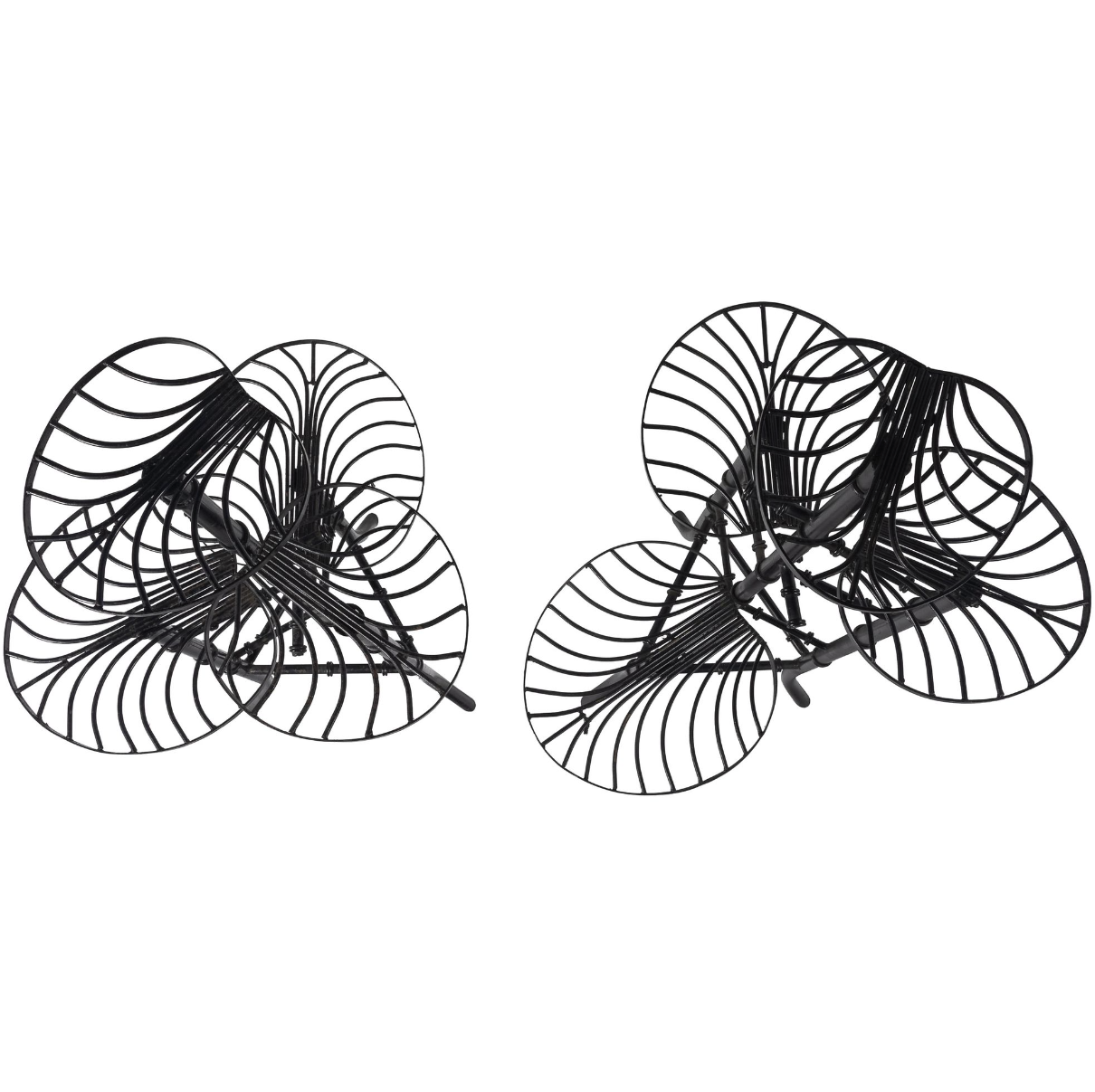 A Sculptural Pair of Art Deco Mid-Century Modern Plant Stands, Attributed to Salterini