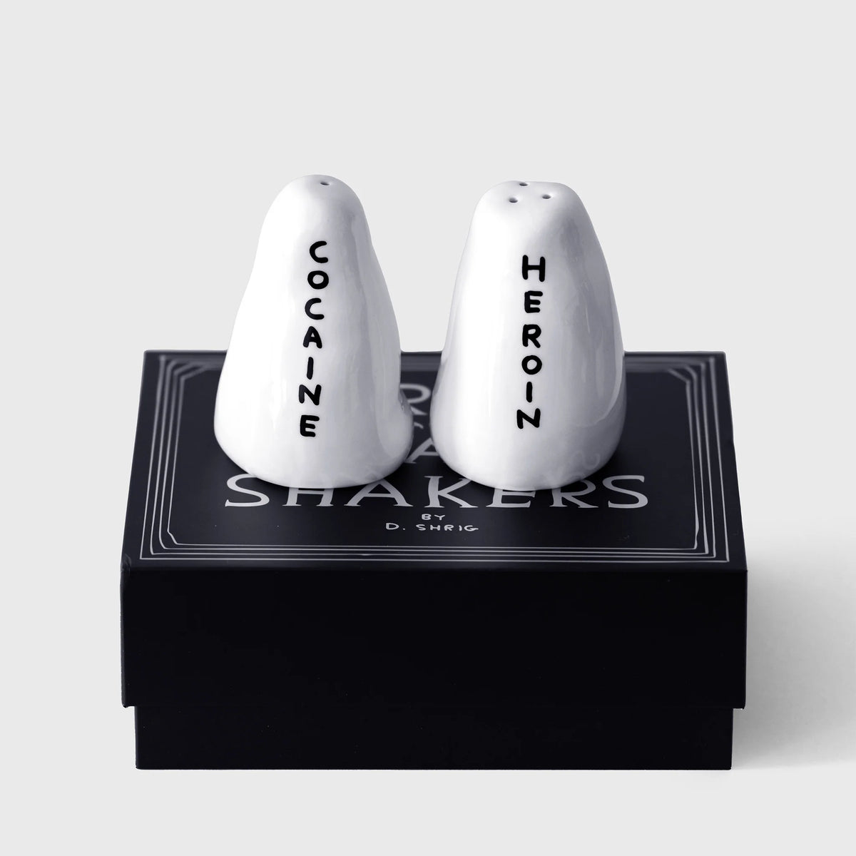David Shrigley Heroin and Cocaine Salt and Pepper Shakers
