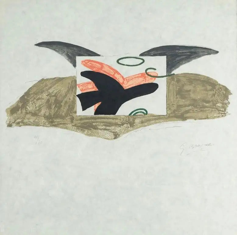 Georges Braque Original Signed Print 'Affiche pour l'Exposition Georges Braque René Char' 1963