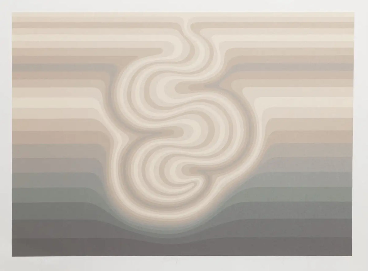 Roy Ahlgren 'Embryo' Signed, Limited Edition Op-Art Serigraph Print