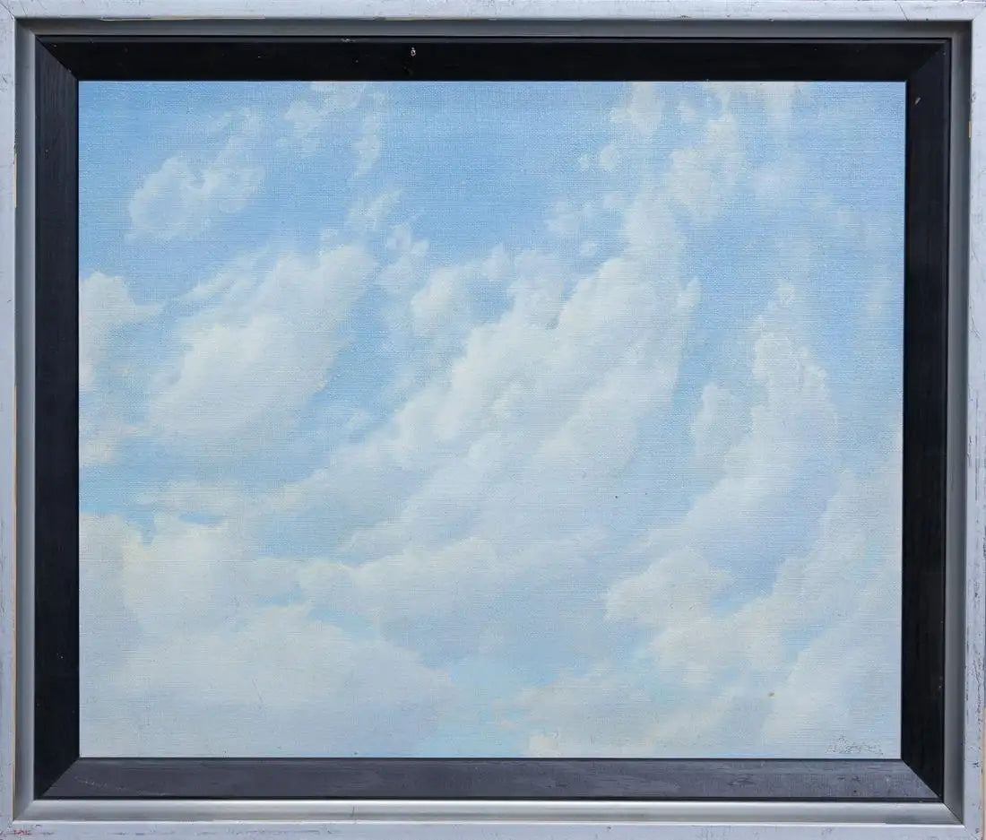 Jan Harr 'Cloud studies' oil on canvas painting